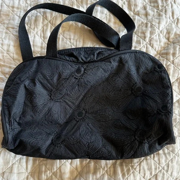 Lesportsac Black Floral Quilted Shoulder Bag - Picture 2 of 6